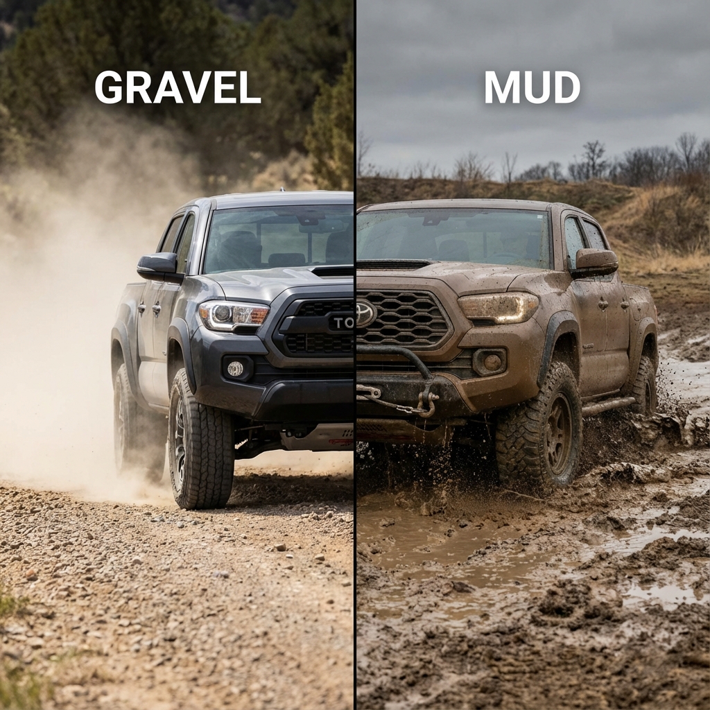 Tacoma Tire Comparison: All-Terrain (A/T) vs. Mud-Terrain (M/T)
